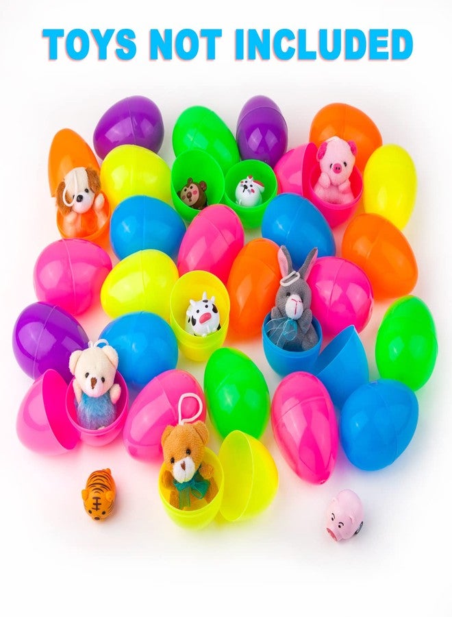 JIALWEN 36 PCS 3.35" Fillable Plastic Easter Eggs 6 Styles Bright Colors Empty Easter Eggs for Easter Basket Stuffers Surprise Eggs Easter Hunt Theme Party Favors Classroom Prize Supplies - Image 4